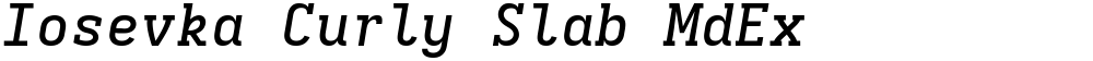 Iosevka Curly Slab MdEx