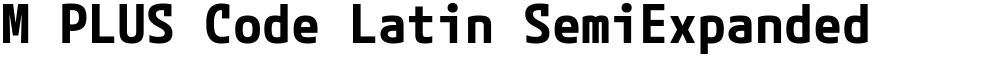 M PLUS Code Latin SemiExpanded