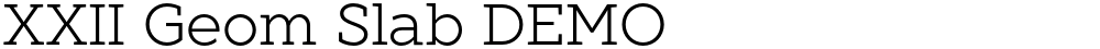 XXII Geom Slab DEMO